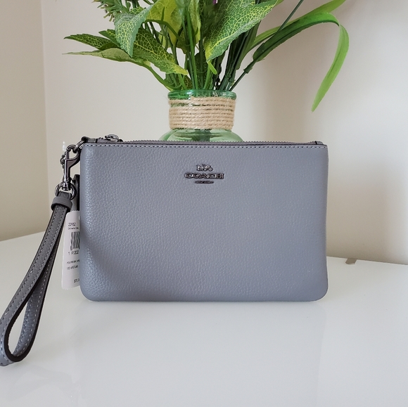 Coach Handbags - Coach Small Wristlet in Heather Grey